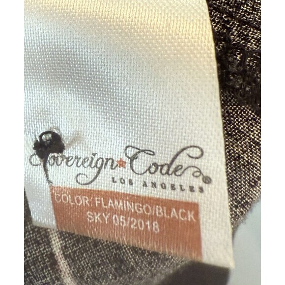 Sovereign Code Mens M Shirt Black Pink Flamingo Print Button Up Short Sleeve - Picture 8 of 8